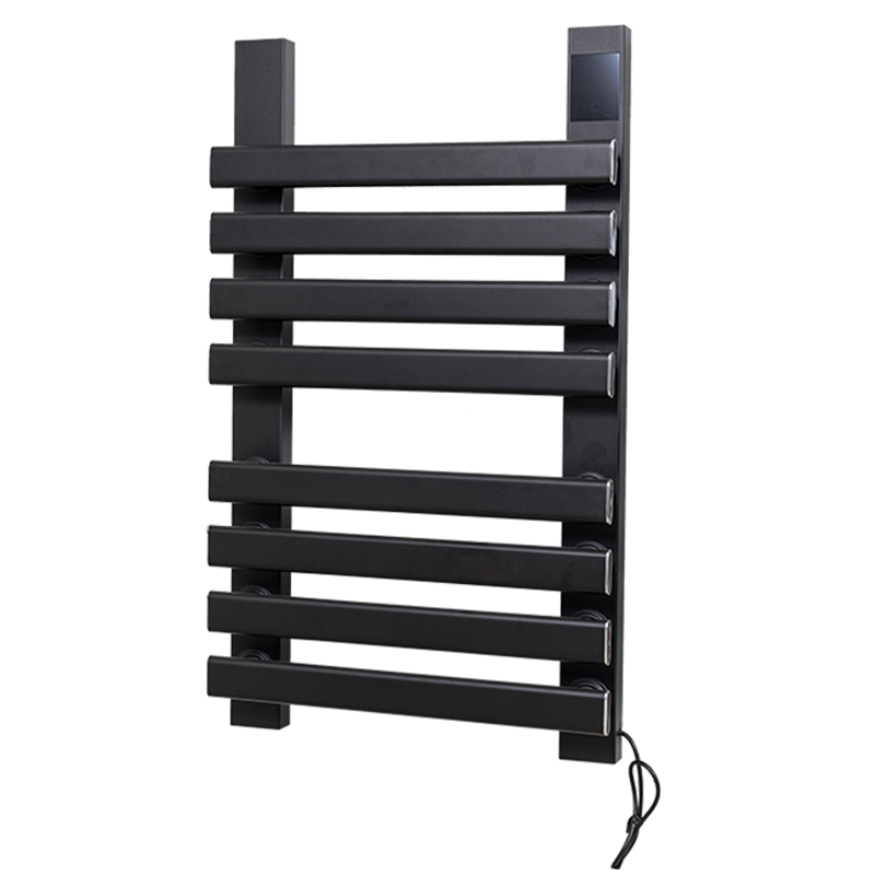 2-arms,8-bar, towel rack with timer for bathroom, hardwired or plug-in models